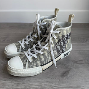 Baskets blanches montantes Dior en toile oblique taille 44